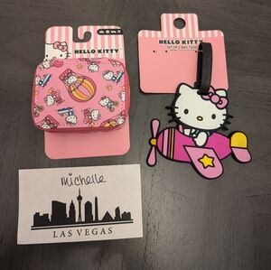 Hello Kitty Travel Pill Case & Luggage Tag NEW